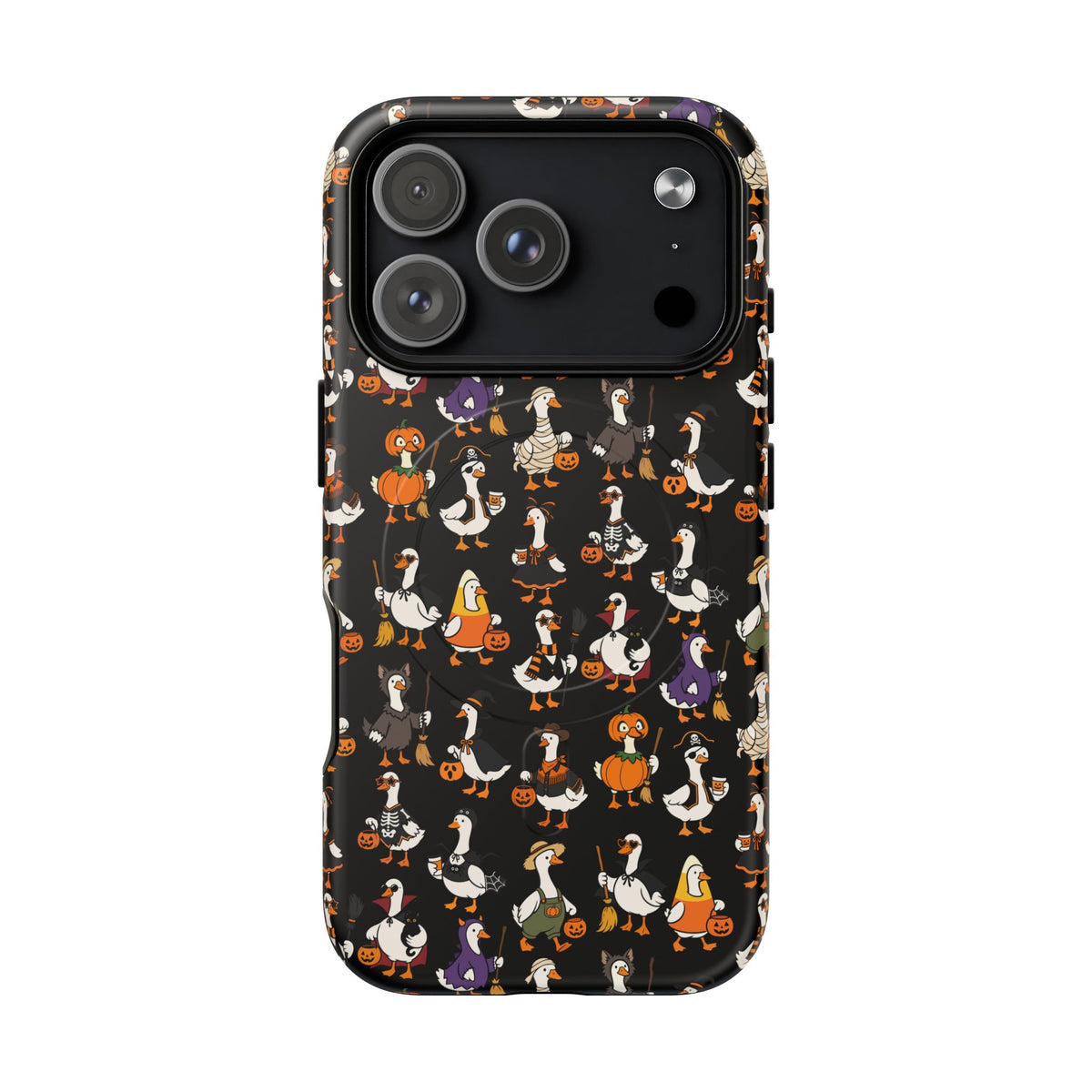 Cute Halloween Ducks phone case Black | Tough Magnetic Case