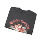 Crewneck Sweatshirt — “Spooky Cowgirl” Cute Western Cowboy Cowgirl Ghost Halloween Pullover