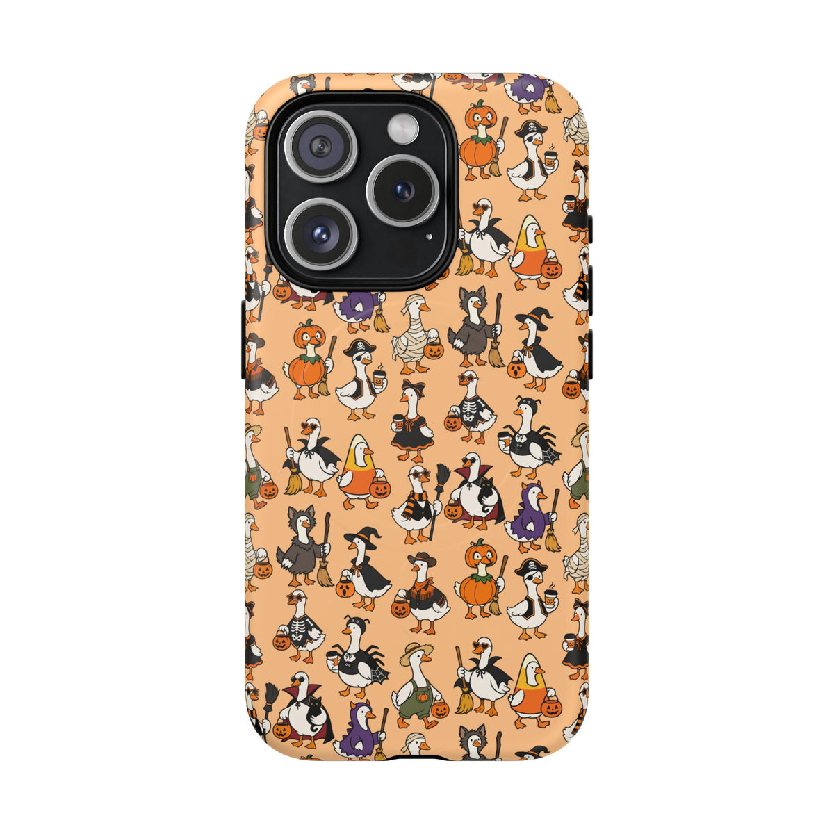 Cute Halloween Ducks phone case Orange | Tough Magnetic Case