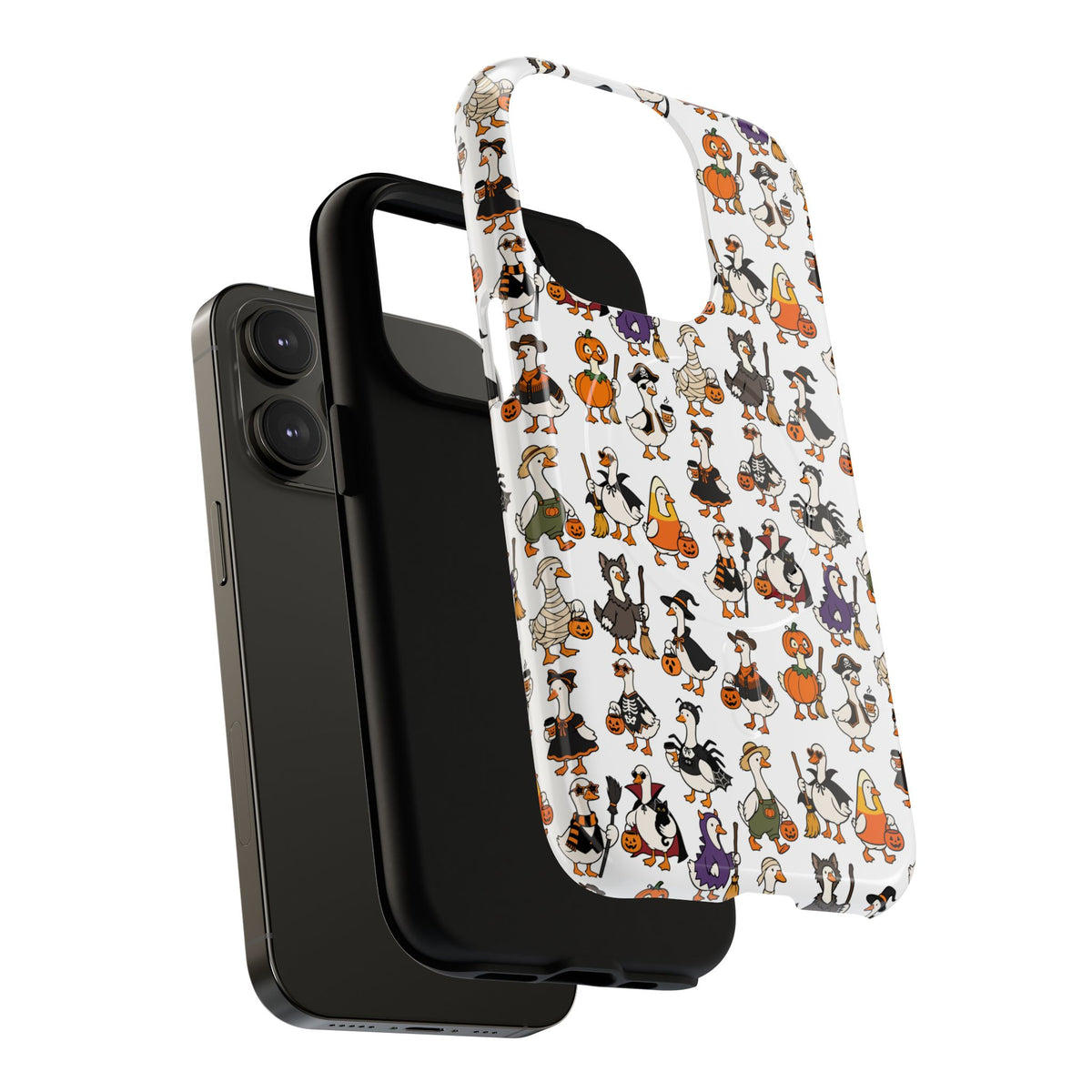 Cute Halloween Ducks phone case White| Tough Magnetic Case