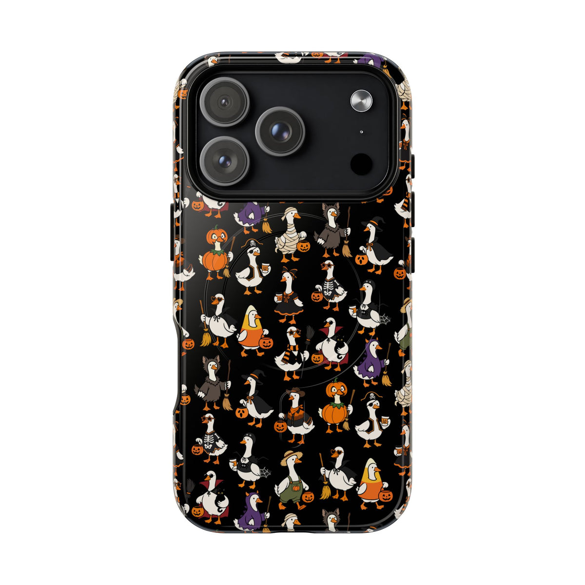 Cute Halloween Ducks phone case Black | Tough Magnetic Case