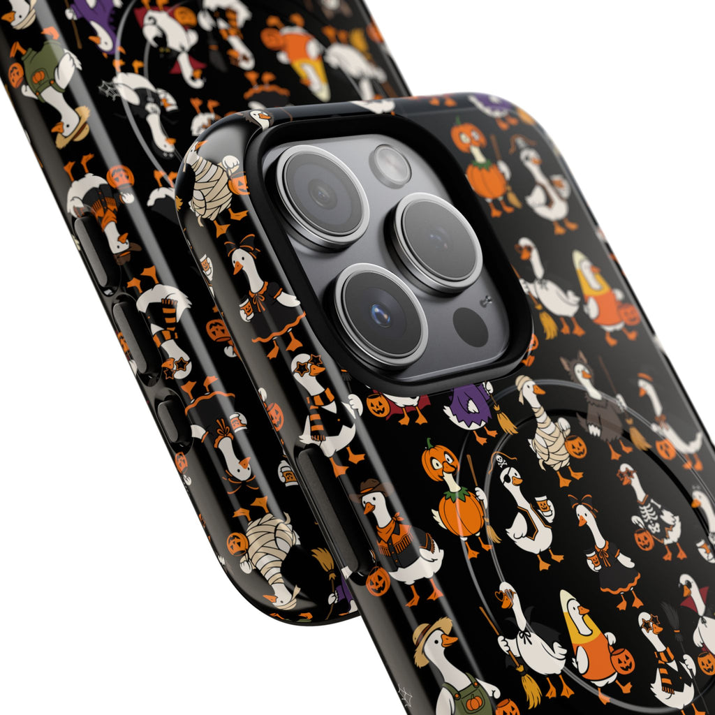 Cute Halloween Ducks phone case Black | Tough Magnetic Case
