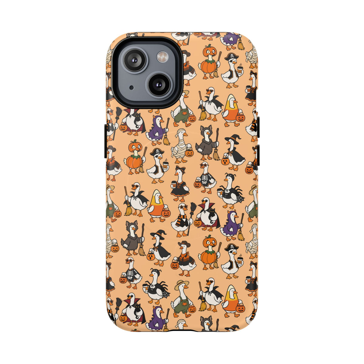 Cute Halloween Ducks phone case Orange | Tough Magnetic Case