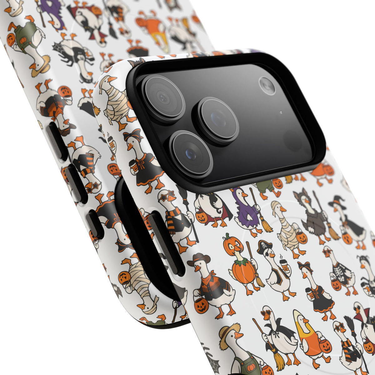 Cute Halloween Ducks phone case White| Tough Magnetic Case