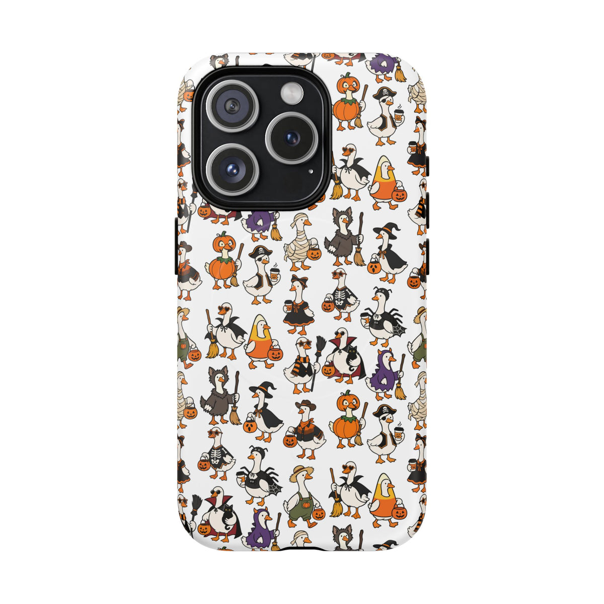 Cute Halloween Ducks phone case White| Tough Magnetic Case