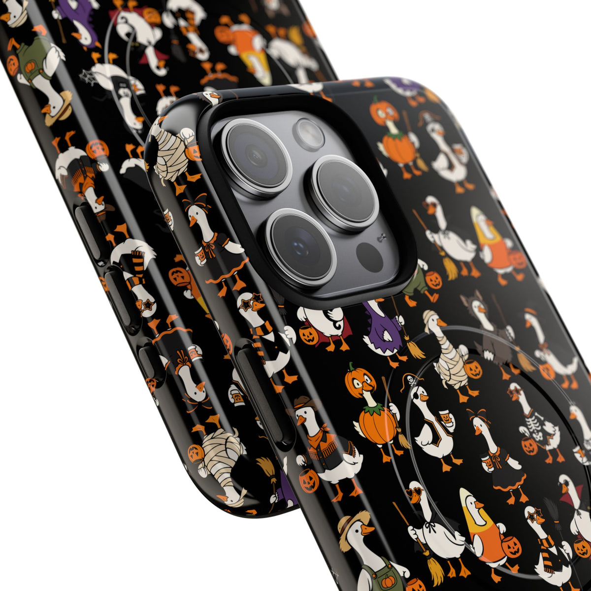 Cute Halloween Ducks phone case Black | Tough Magnetic Case