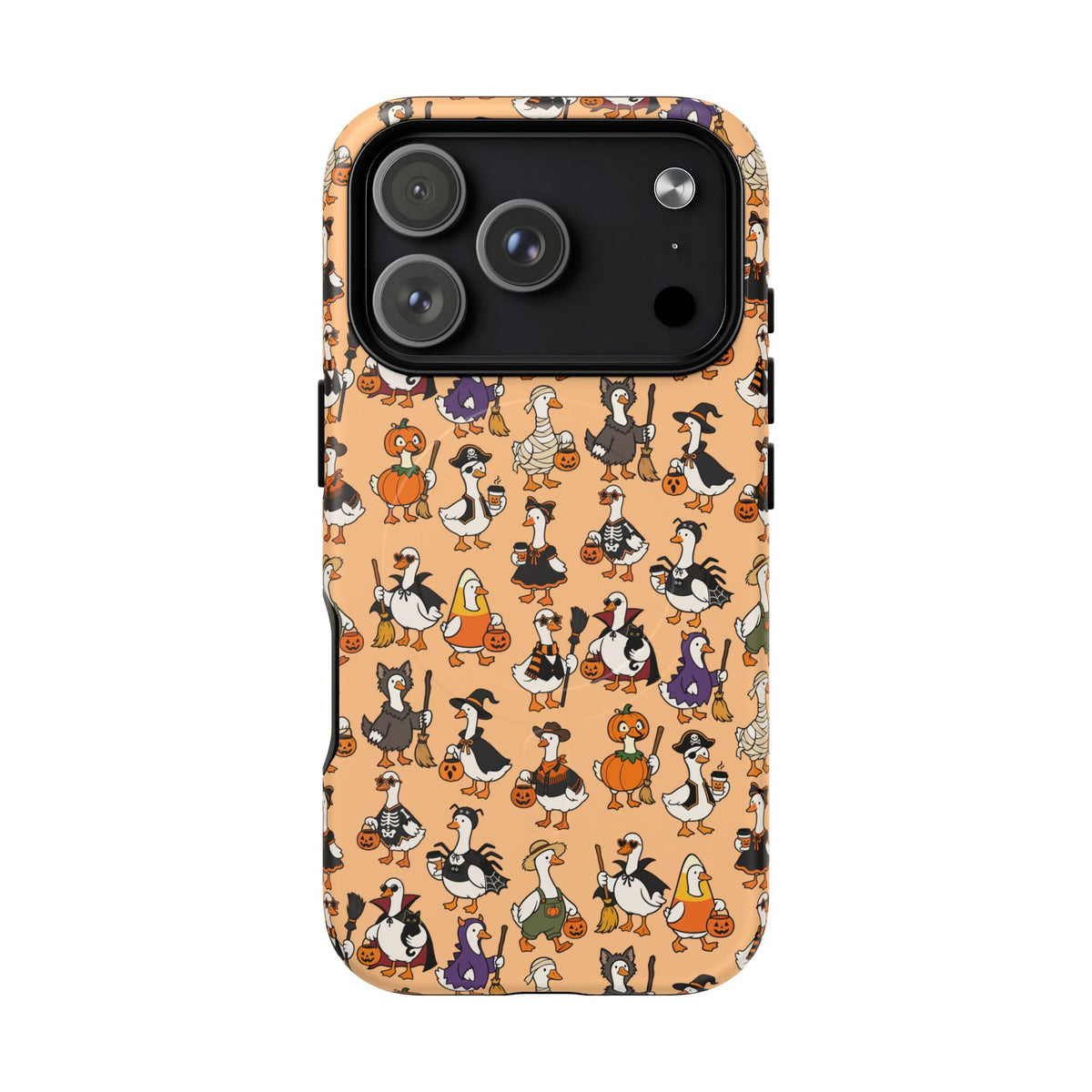 Cute Halloween Ducks phone case Orange | Tough Magnetic Case