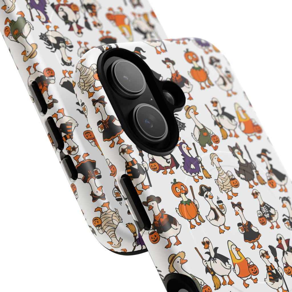Cute Halloween Ducks phone case White| Tough Magnetic Case