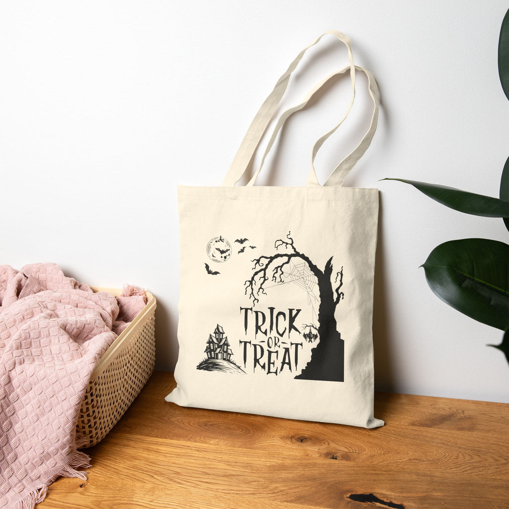 Trick or Treat Halloween Candy Canvas Tote Bag