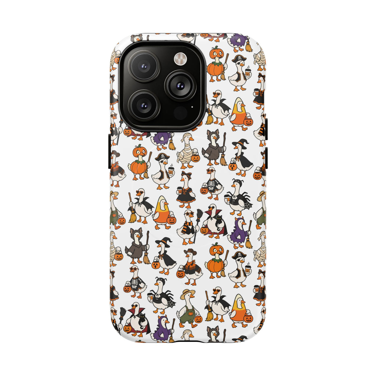 Cute Halloween Ducks phone case White| Tough Magnetic Case