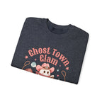 Crewneck Sweatshirt — “Ghost Town Glam” Cute Western Cowboy Cowgirl Ghost Halloween Pullover