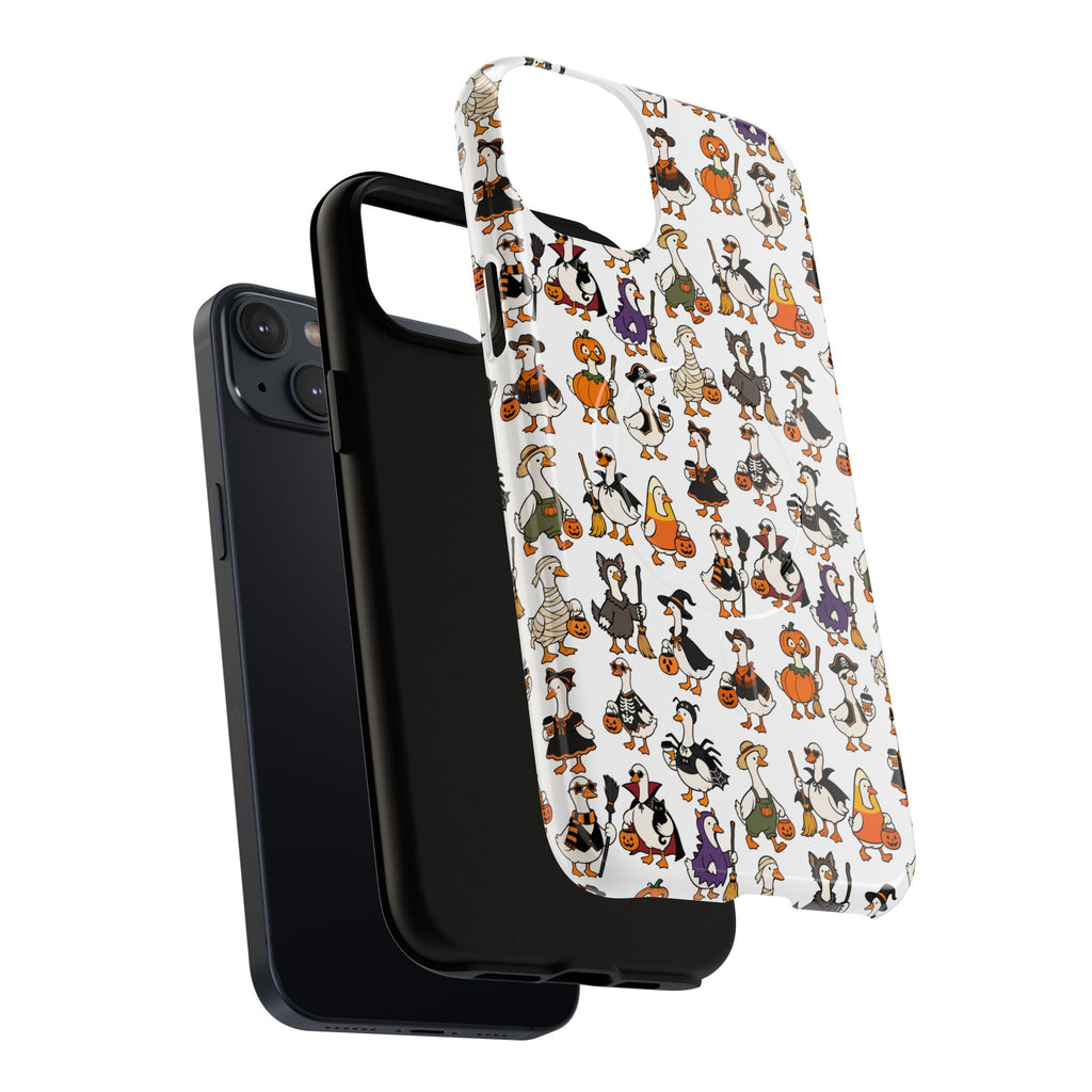 Cute Halloween Ducks phone case White| Tough Magnetic Case