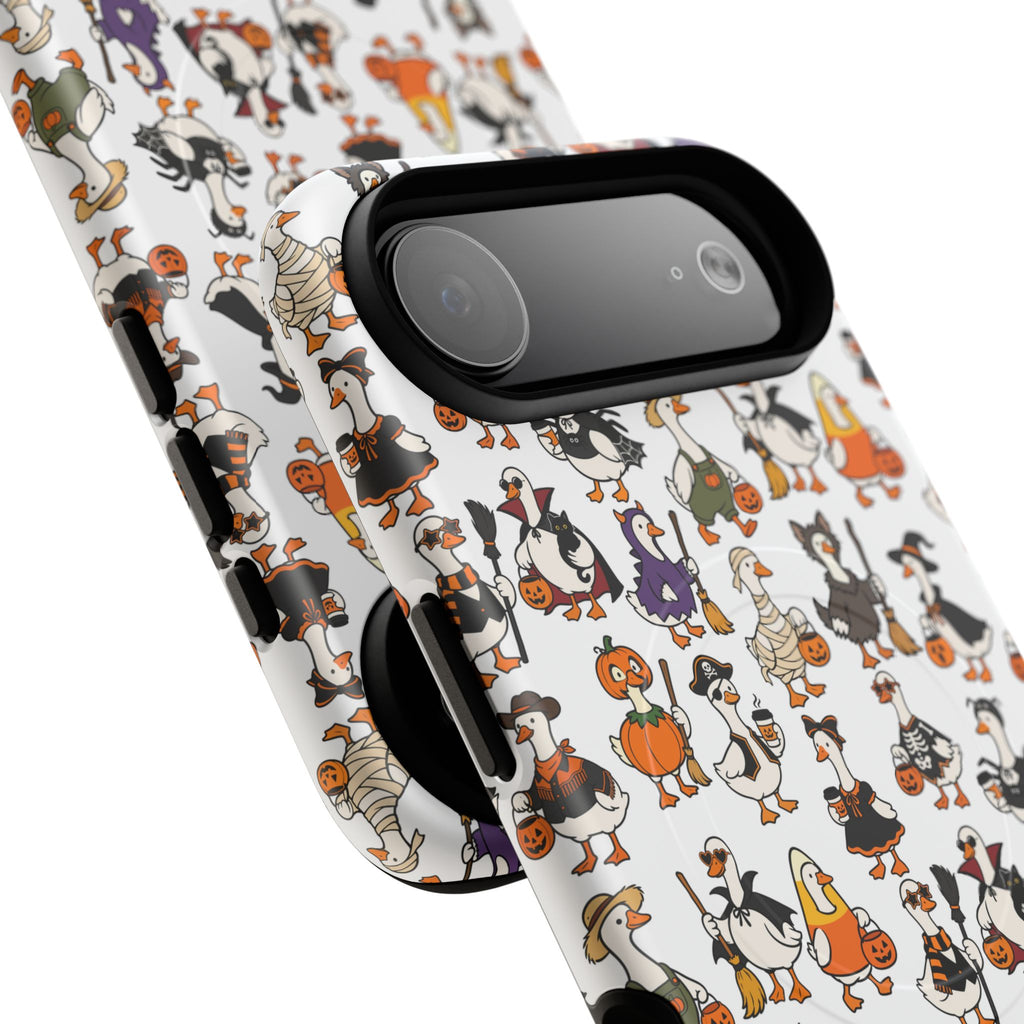 Cute Halloween Ducks phone case White| Tough Magnetic Case