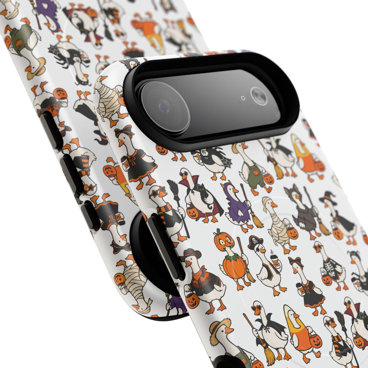 Cute Halloween Ducks phone case White| Tough Magnetic Case