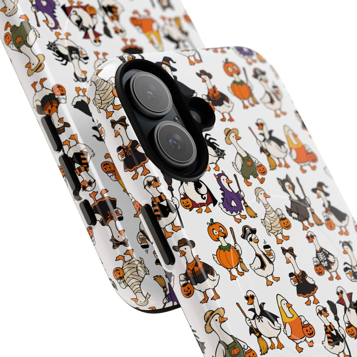 Cute Halloween Ducks phone case White| Tough Magnetic Case