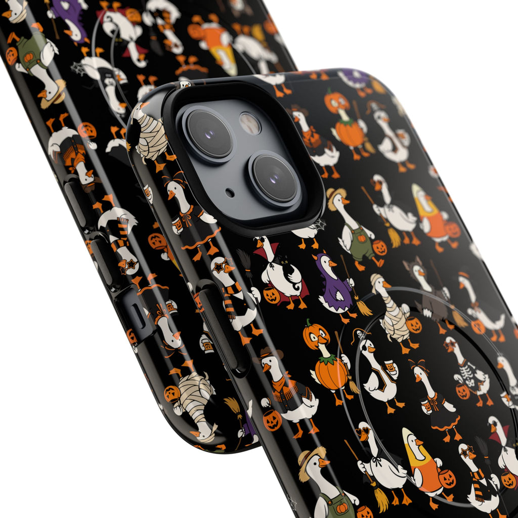 Cute Halloween Ducks phone case Black | Tough Magnetic Case