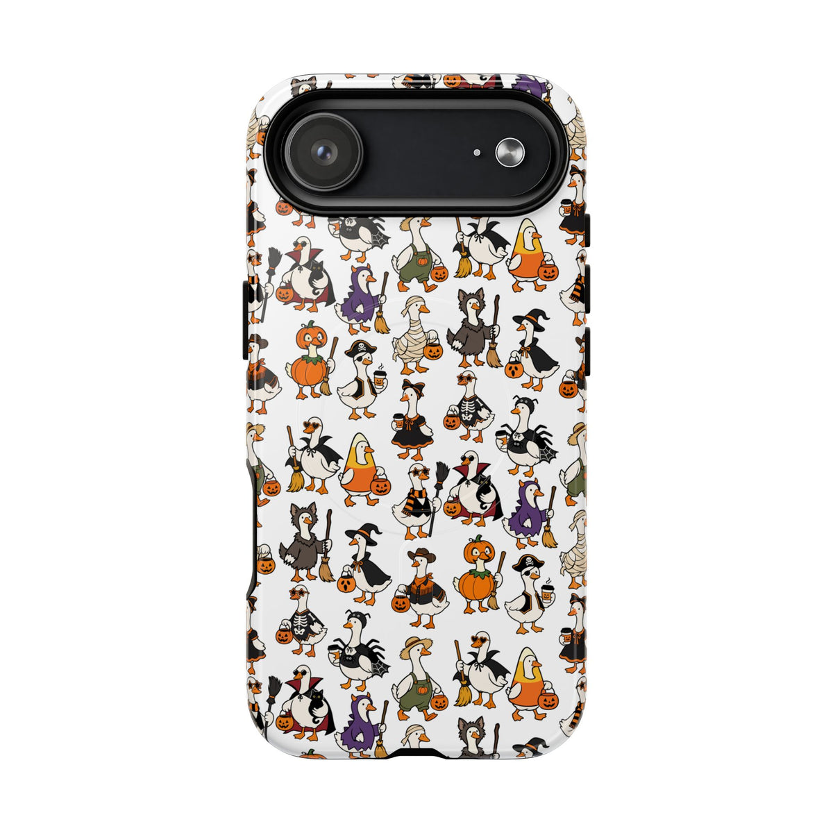 Cute Halloween Ducks phone case White| Tough Magnetic Case