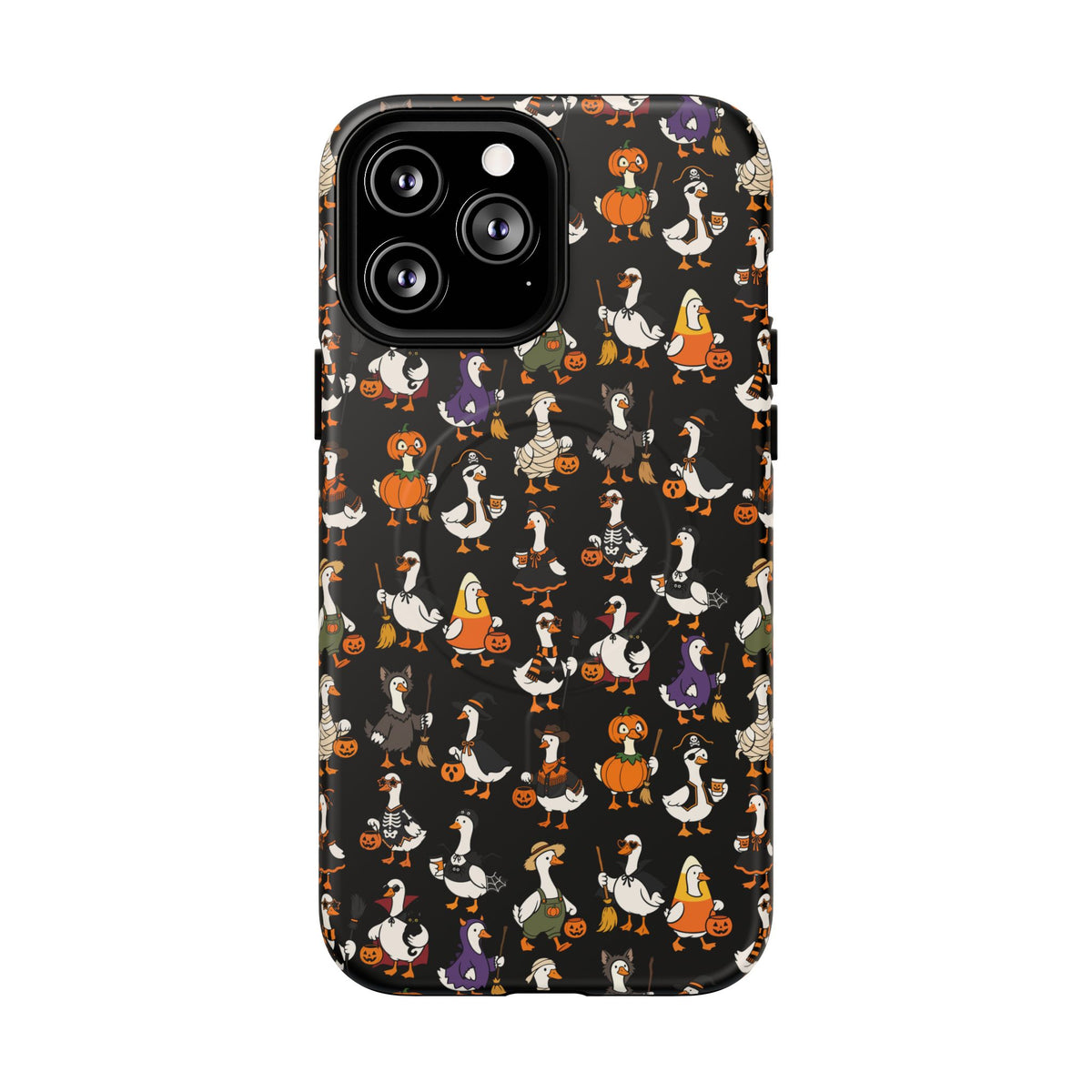 Cute Halloween Ducks phone case Black | Tough Magnetic Case