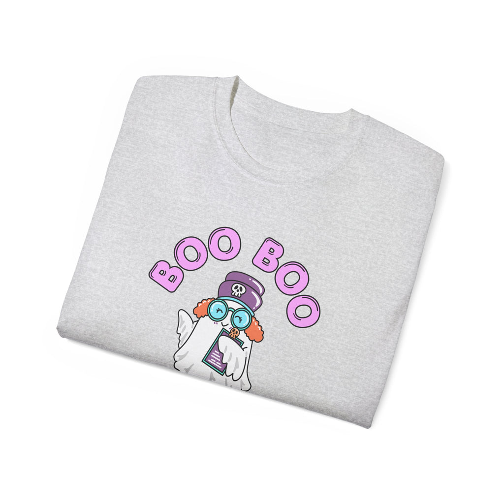 Boo Boo Crew Tee — Cute Ginger Redhead Nurse RN PRN DR Triage Ghosts Nursing Pharmacy Halloween T‑Shirt