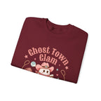 Crewneck Sweatshirt — “Ghost Town Glam” Cute Western Cowboy Cowgirl Ghost Halloween Pullover