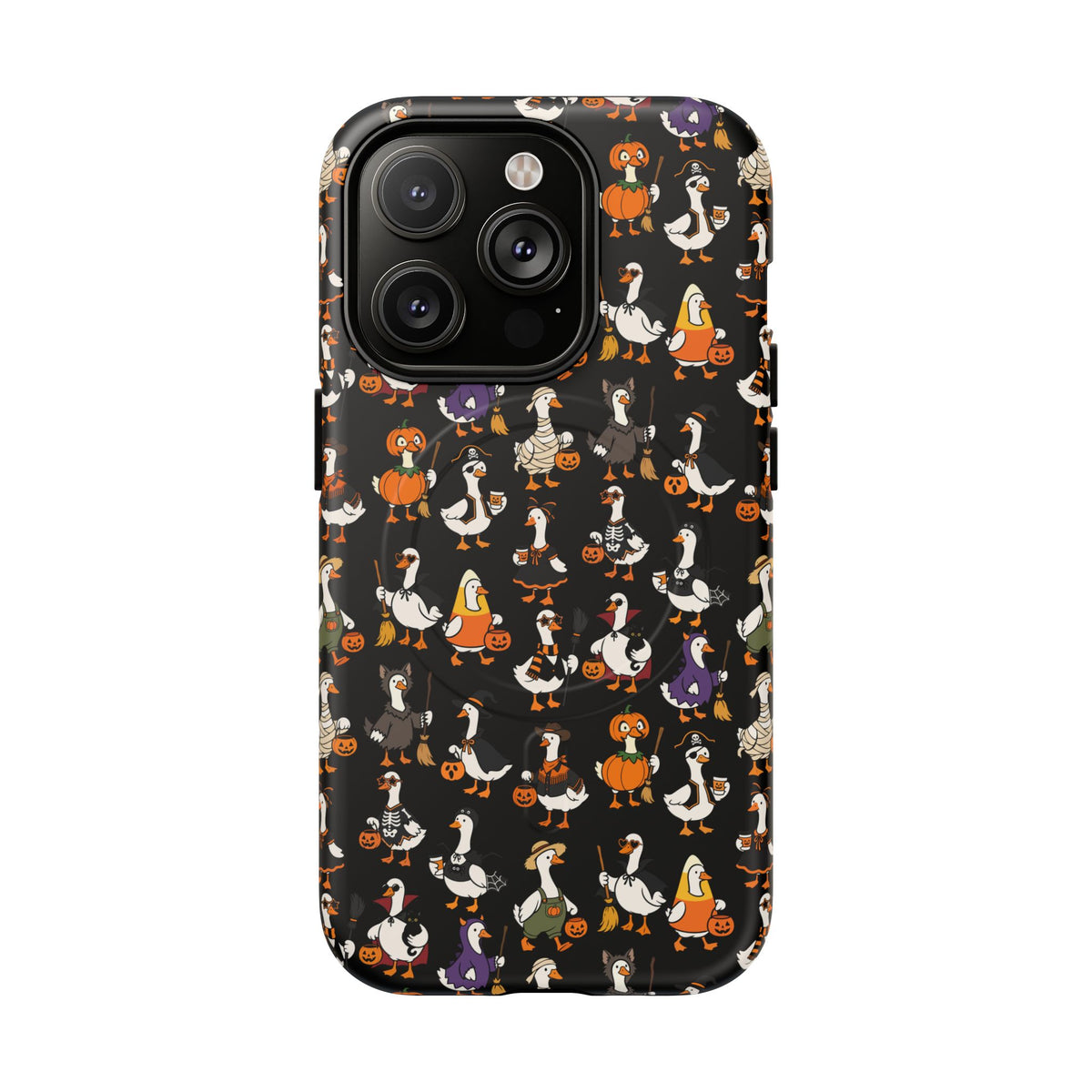 Cute Halloween Ducks phone case Black | Tough Magnetic Case