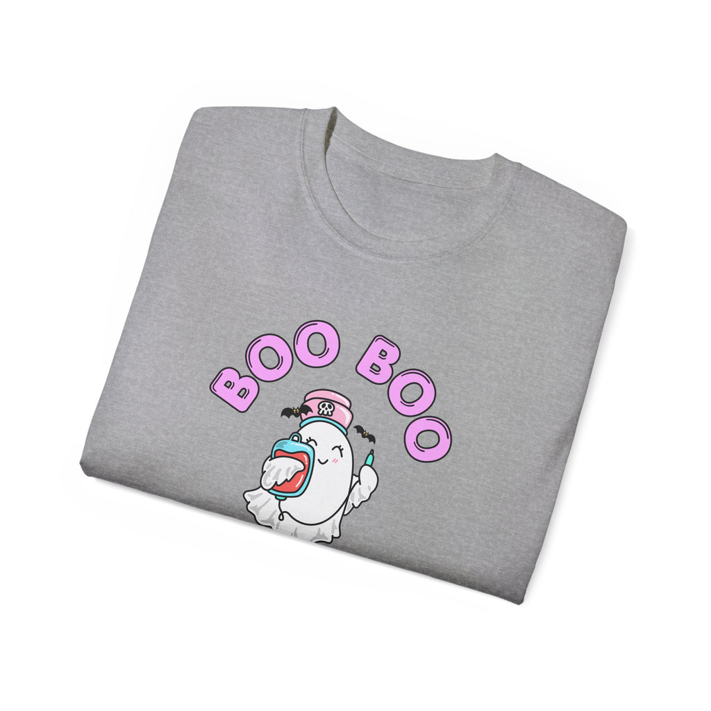 Boo Boo Crew Tee — Cute Phlebotomist Nurse RN PRN DR Ghost Nursing Pharmacy Halloween T‑Shirt