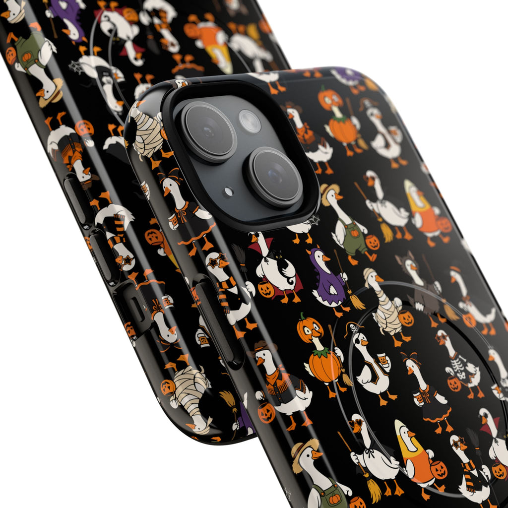 Cute Halloween Ducks phone case Black | Tough Magnetic Case