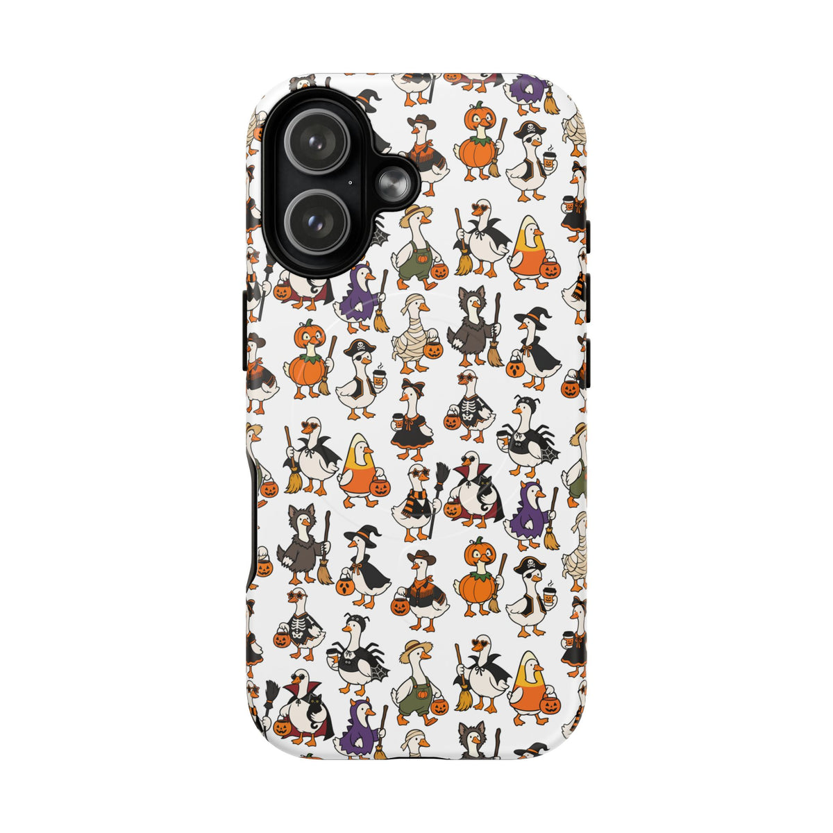 Cute Halloween Ducks phone case White| Tough Magnetic Case