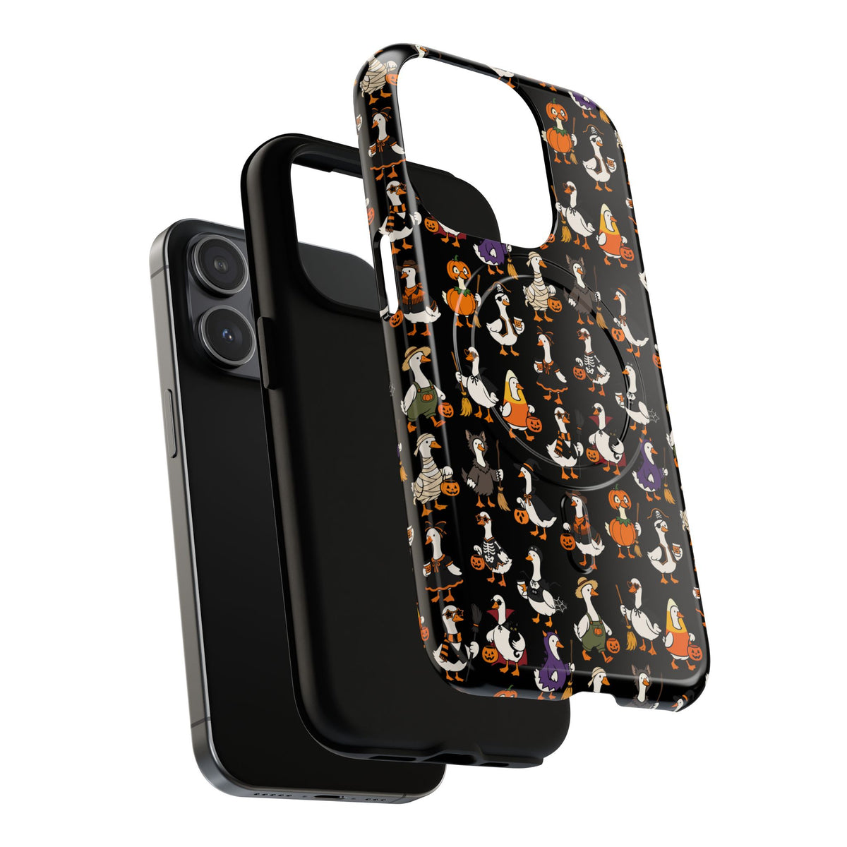 Cute Halloween Ducks phone case Black | Tough Magnetic Case