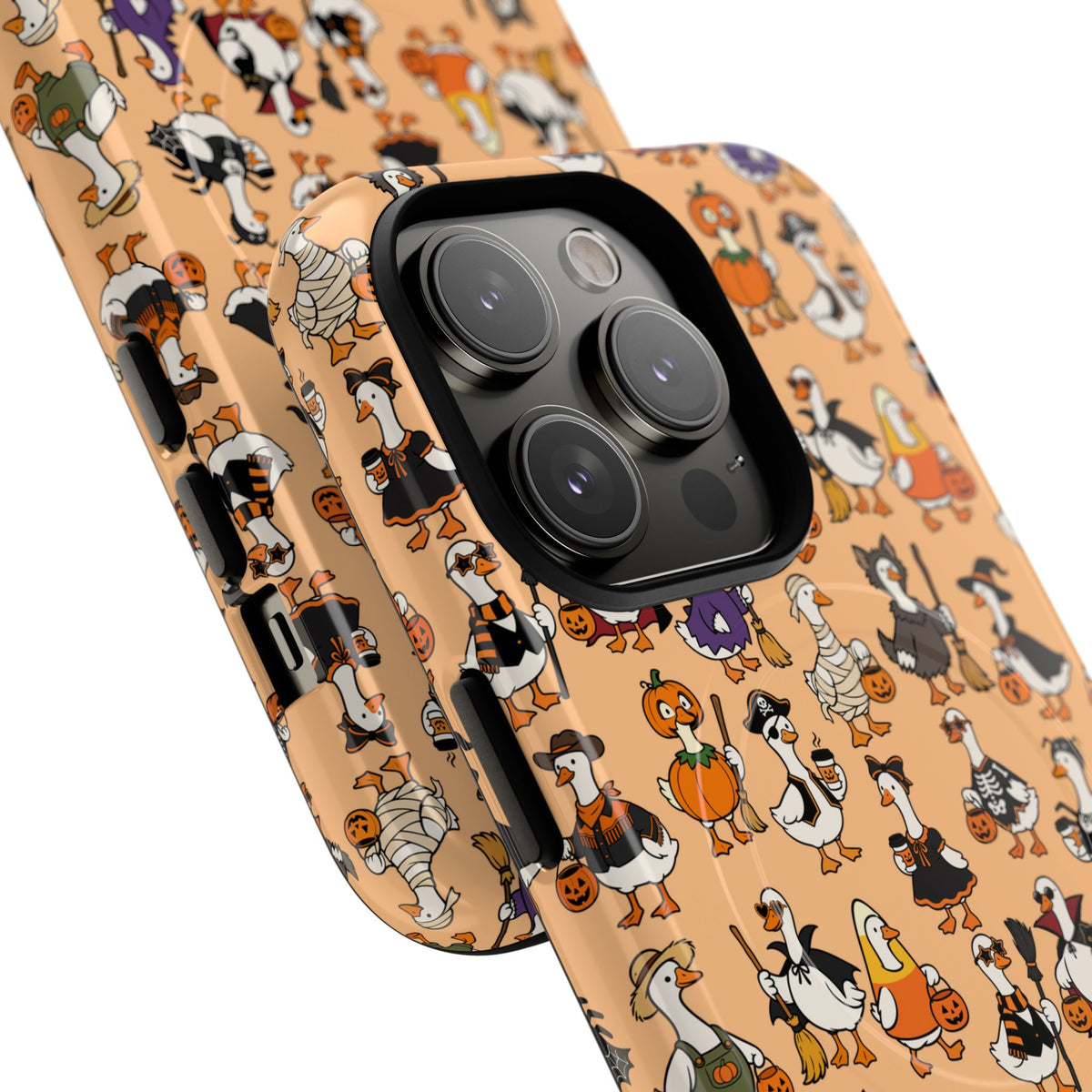 Cute Halloween Ducks phone case Orange | Tough Magnetic Case