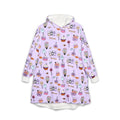 Cute Halloween Candy Pattern Hooded Blanket | Ghosts, Cupcakes, Lollipops