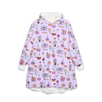 Cute Halloween Candy Pattern Hooded Blanket | Ghosts, Cupcakes, Lollipops