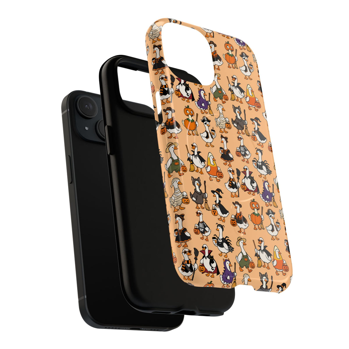 Cute Halloween Ducks phone case Orange | Tough Magnetic Case