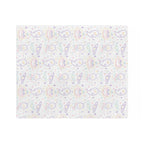 Kawaii Halloween Pattern Velveteen Microfiber Blanket | Pastel Halloween Neon Ghosts Bats Pumpkin Skull