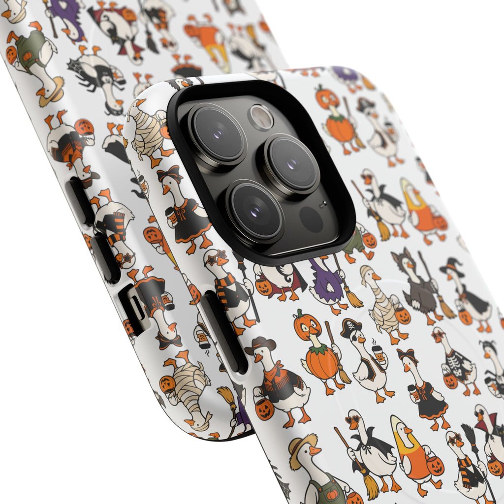 Cute Halloween Ducks phone case White| Tough Magnetic Case