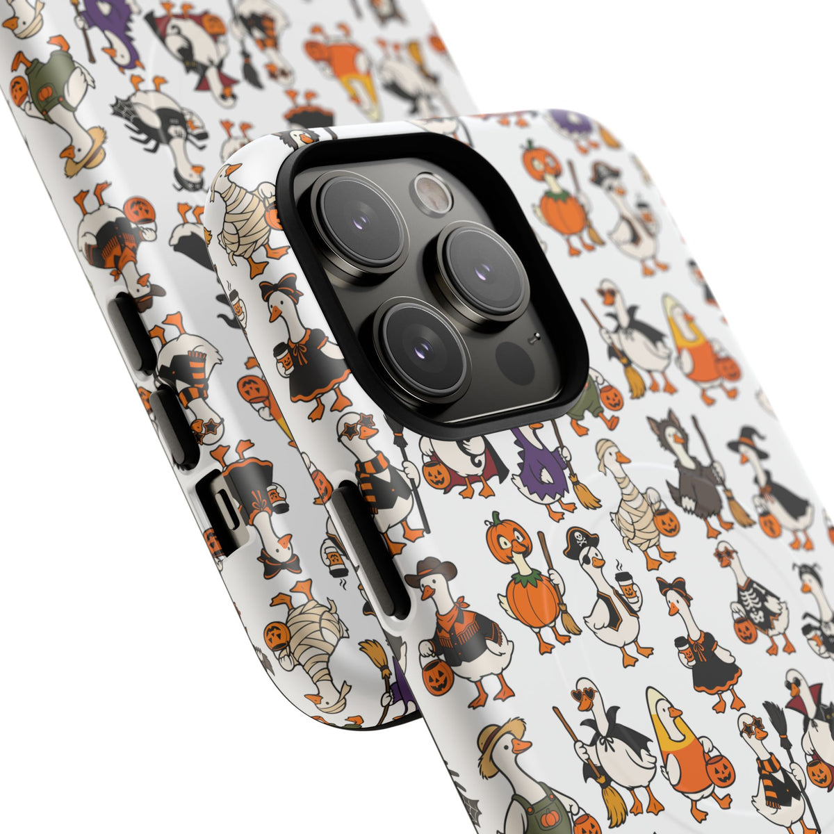 Cute Halloween Ducks phone case White| Tough Magnetic Case