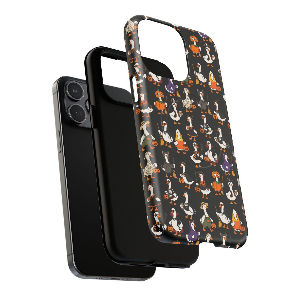 Cute Halloween Ducks phone case Black | Tough Magnetic Case