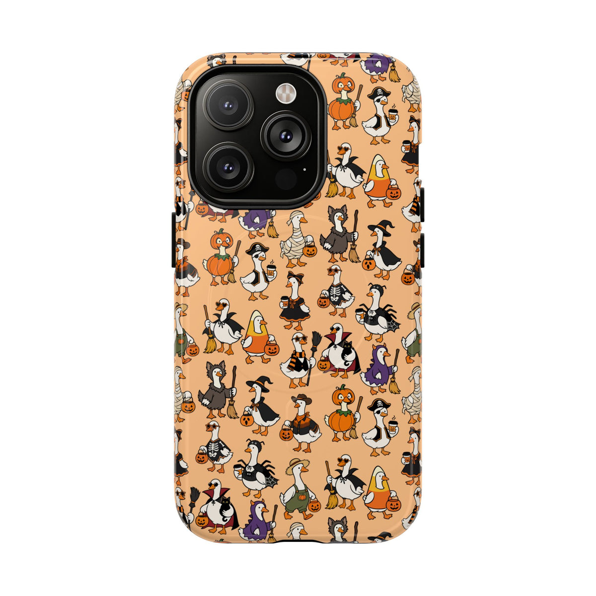 Cute Halloween Ducks phone case Orange | Tough Magnetic Case