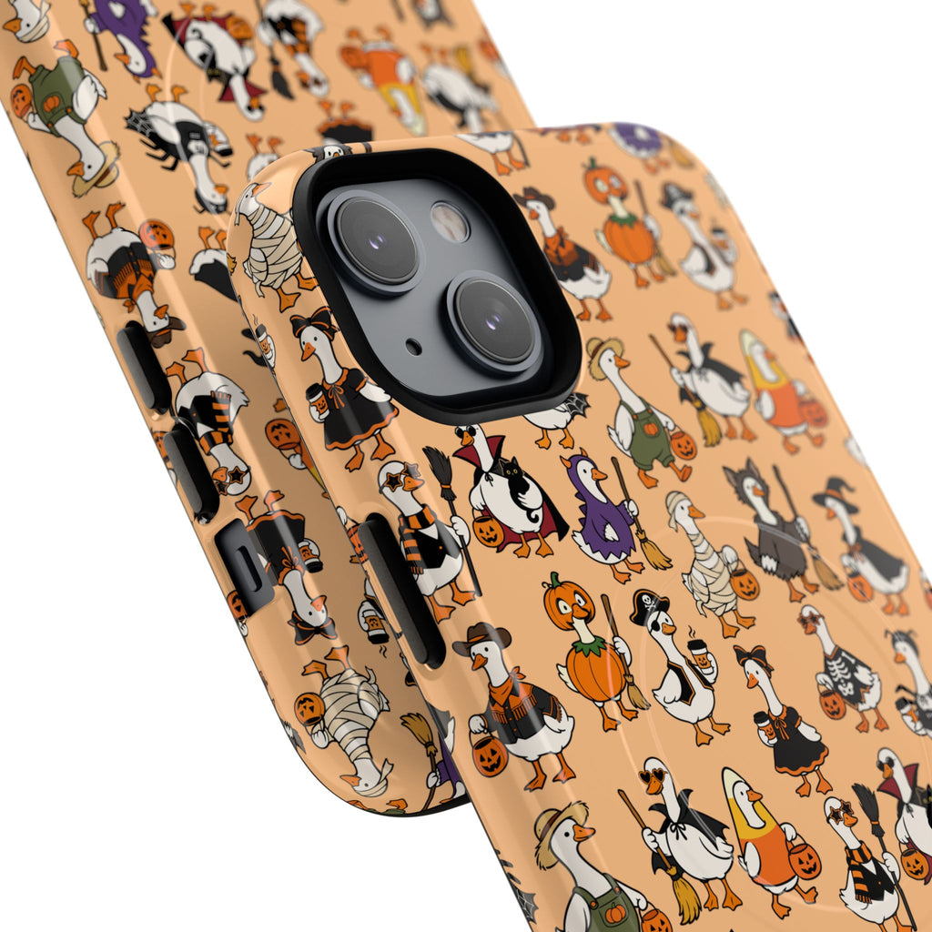 Cute Halloween Ducks phone case Orange | Tough Magnetic Case