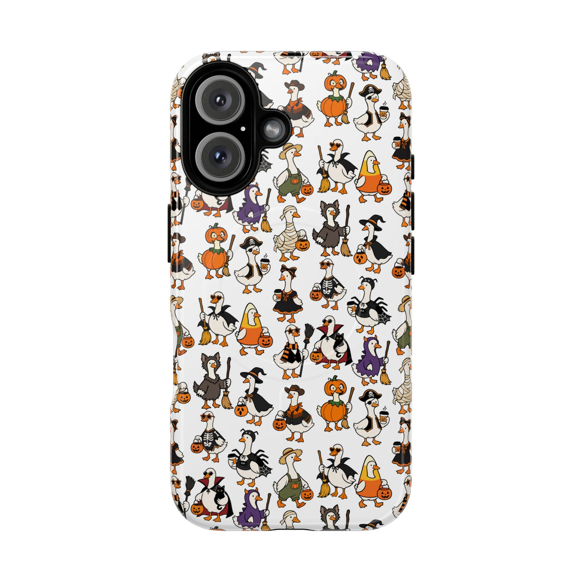 Cute Halloween Ducks phone case White| Tough Magnetic Case