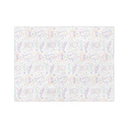 Kawaii Halloween Pattern Velveteen Microfiber Blanket | Pastel Halloween Neon Ghosts Bats Pumpkin Skull