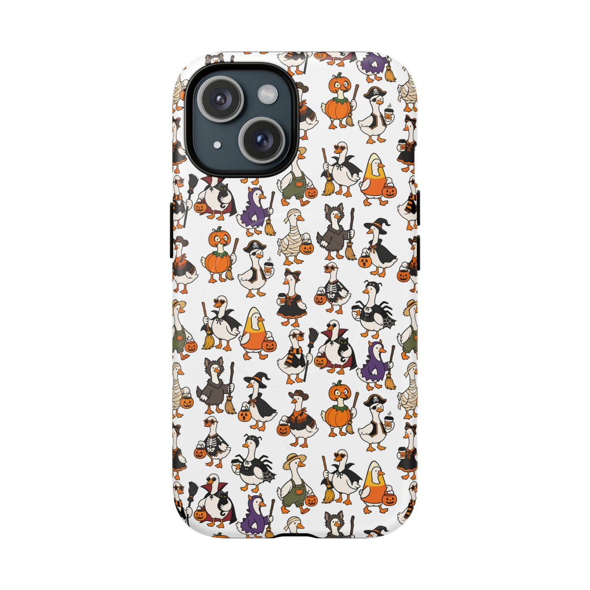 Cute Halloween Ducks phone case White| Tough Magnetic Case
