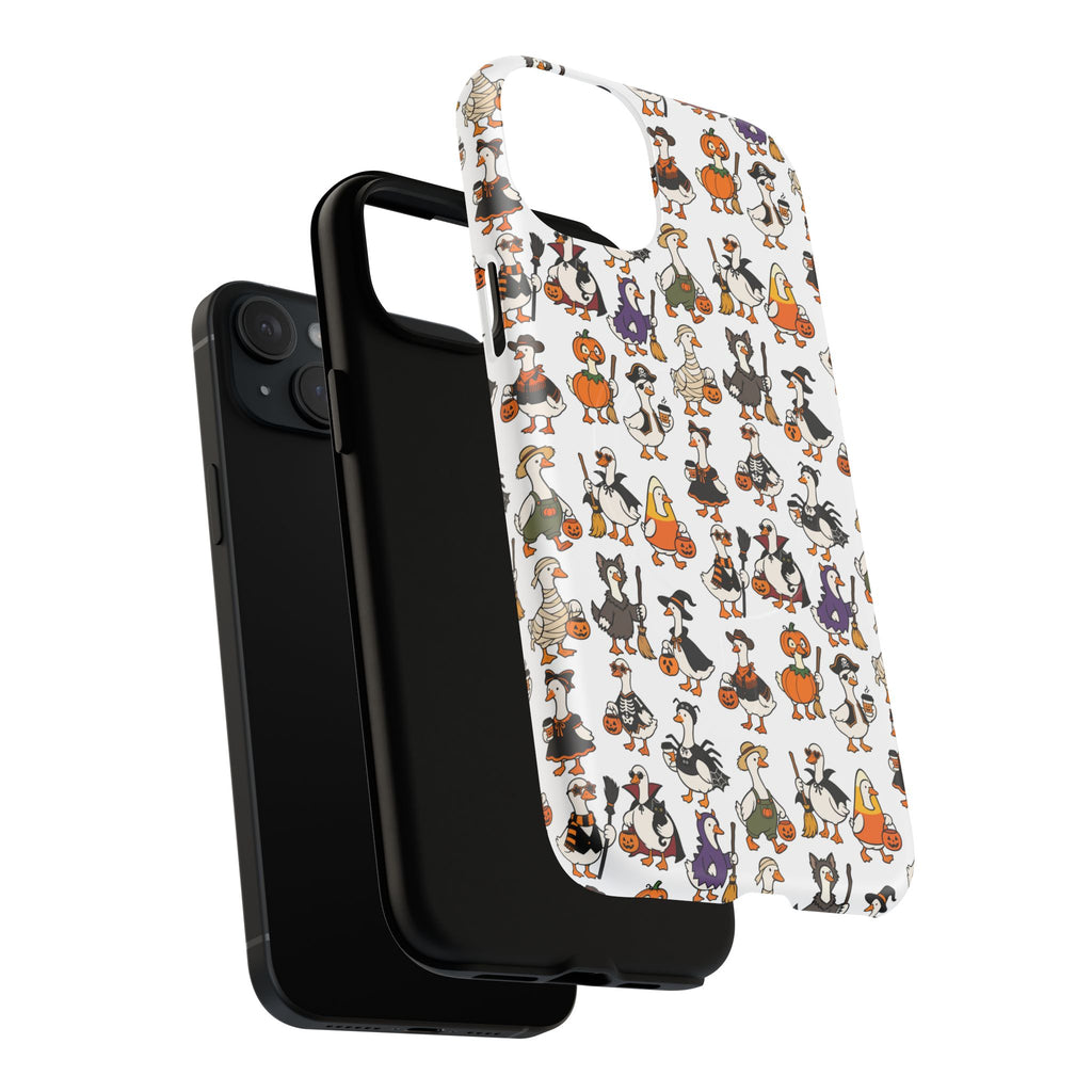 Cute Halloween Ducks phone case White| Tough Magnetic Case
