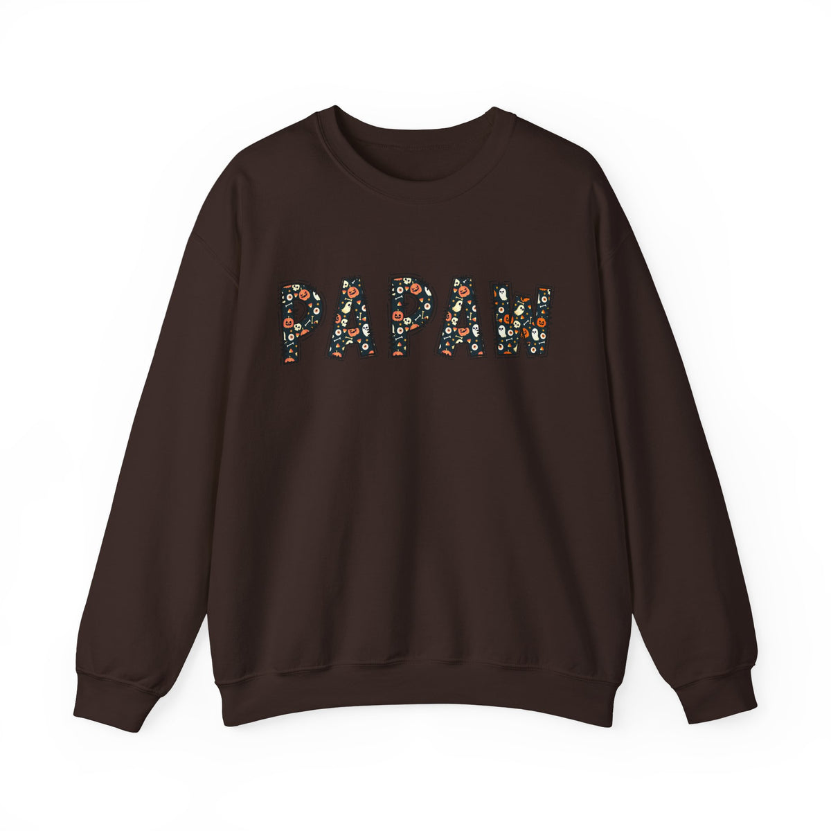 Papaw Pumpkin Skull Halloween Sweatshirt | Grandpa Autumn Crew Halloween Sweater