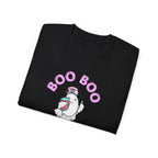 Boo Boo Crew Tee — Cute Phlebotomist Nurse RN PRN DR Ghost Nursing Pharmacy Halloween T‑Shirt