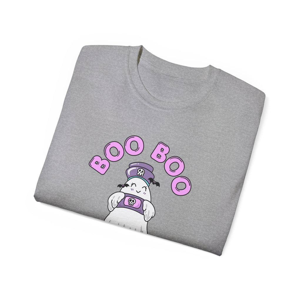 Boo Boo Crew Tee — Cute Nurse RN PRN DR Ghost Nursing Pharmacy Bandaid Halloween T‑Shirt