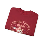 Crewneck Sweatshirt — “Ghost Town Glam” Cute Western Cowboy Cowgirl Ghost Halloween Pullover