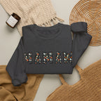 Mamaw Pumpkin Skull Halloween Sweatshirt | Grandma Embroidered Autumn Crew