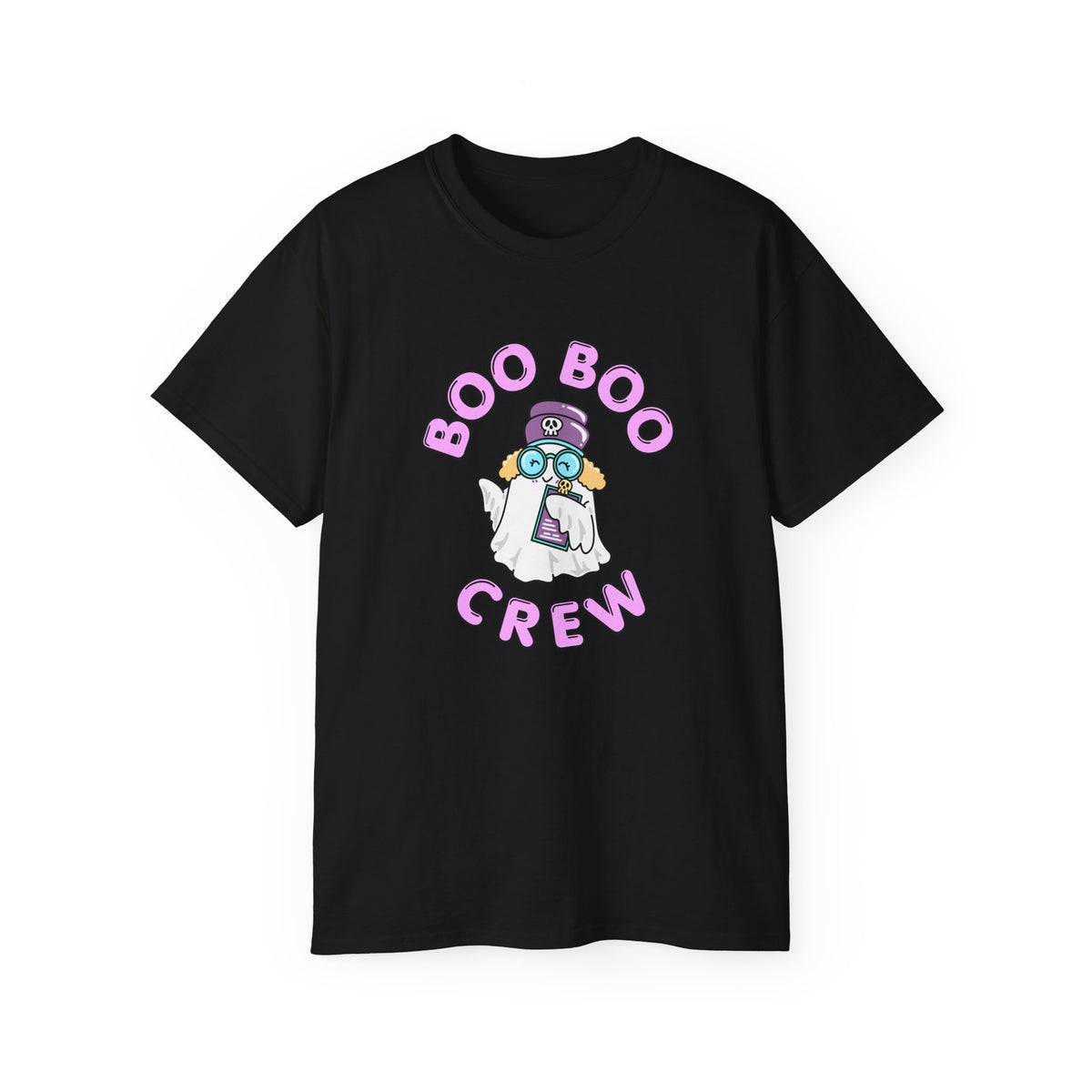Boo Boo Crew Tee — Cute Blonde Nurse RN PRN DR Triage Ghosts Nursing Pharmacy Halloween T‑Shirt
