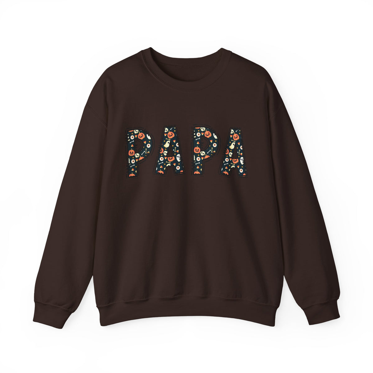 Papa Pumpkin Skull Halloween Sweatshirt | Dad Father Grandpa Grandfather Autumn Crew Halloween Sweater